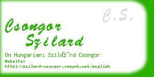 csongor szilard business card